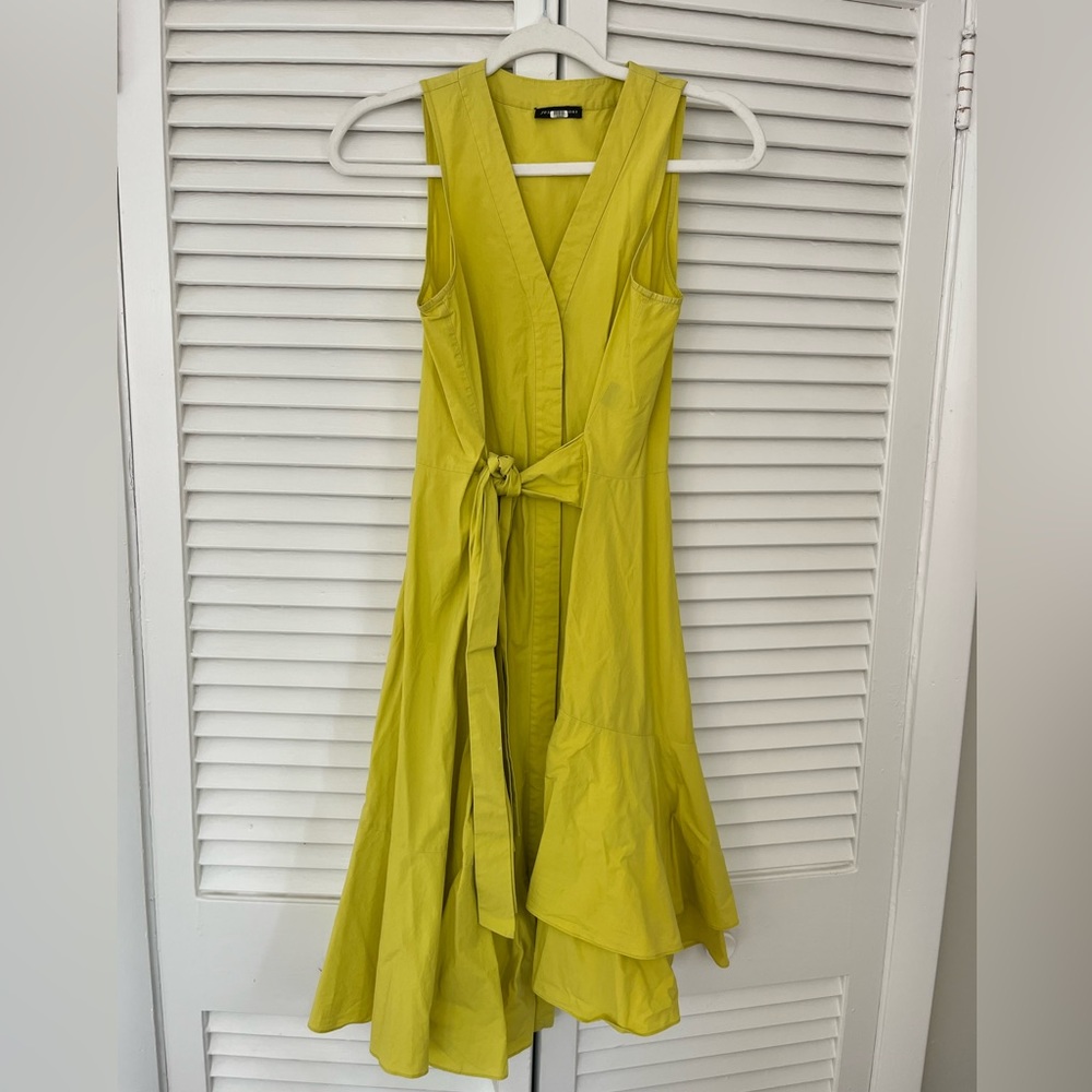 Natori Cotton Poplin Green Sleeveless Dress - Picture 3 of 5